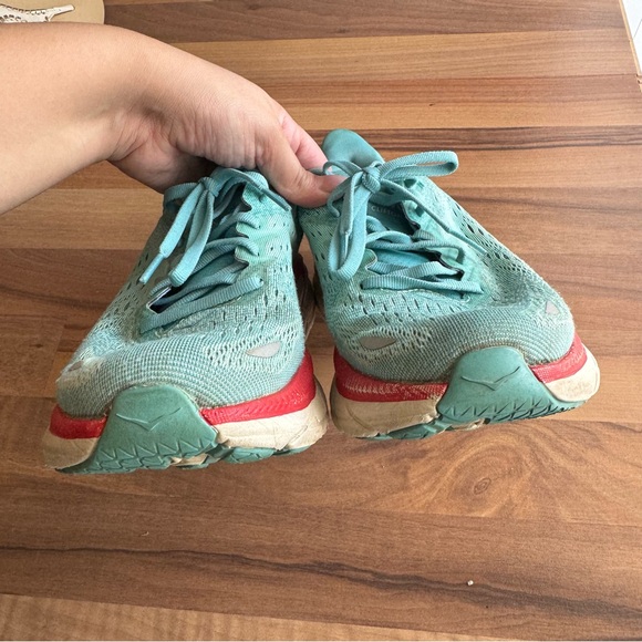 Hoka One Clifton 8 Women’s Running Athletic Shoes Aqua Blue 7.5 - Picture 3 of 11